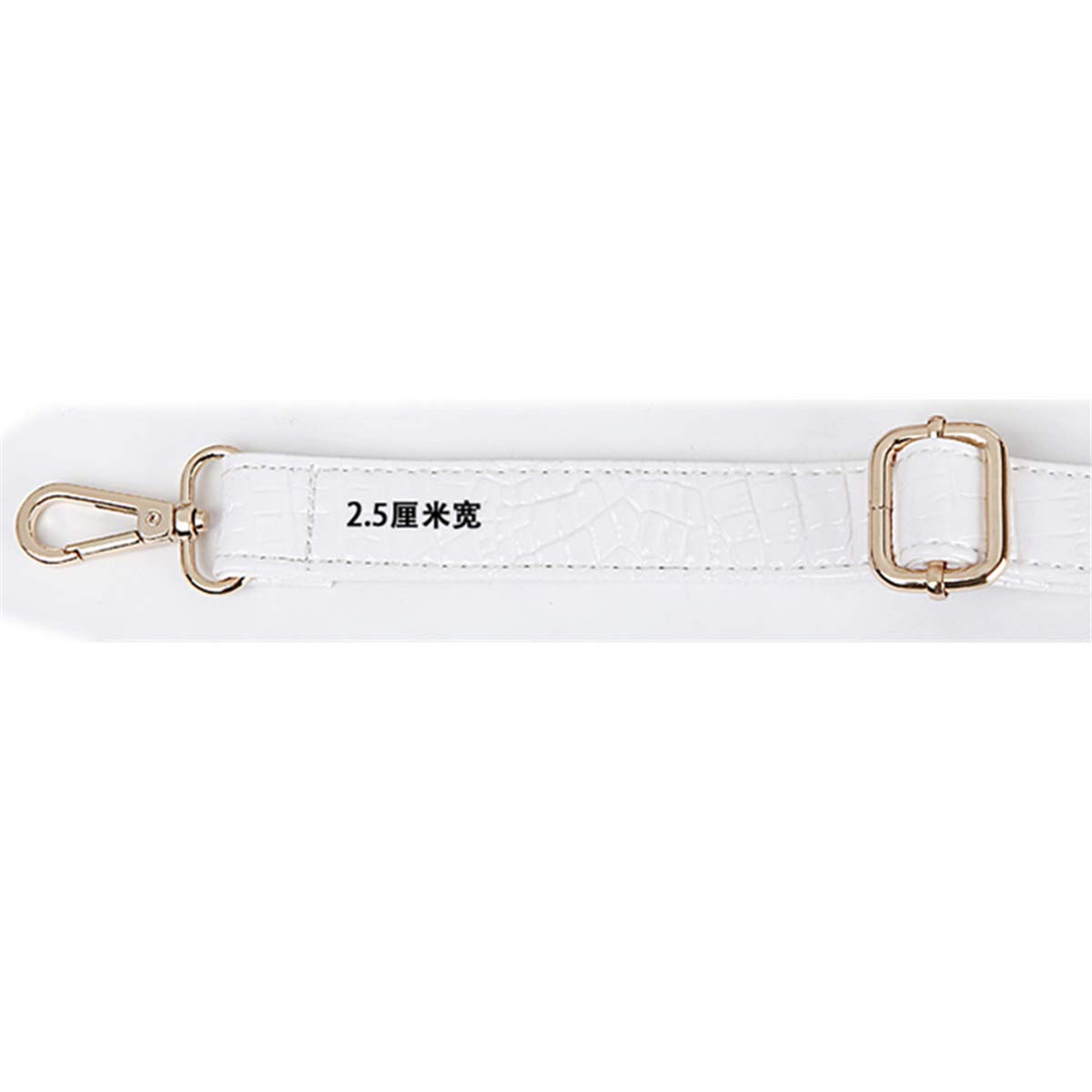 WOAILZY168 Leather Adjustable Crossbody Strap for Leather Shoulder Strap Belt Replacement for Handbags 2.5 cm Wide (White)