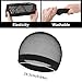 Dimeho 4 Pcs Wig Cap Black Crochet Wig Caps Stretchable Mesh Wigs Caps Non Slip Hair Nets Weaving Cap for Making and Keeping Wigs