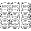 42 Pieces Regular Mouth Canning Rings, Canning Bands for Mason Jar Small Mouth, Rustproof Tinplate Metal Bands/Rings for Mason Jar (Silver 70mm)