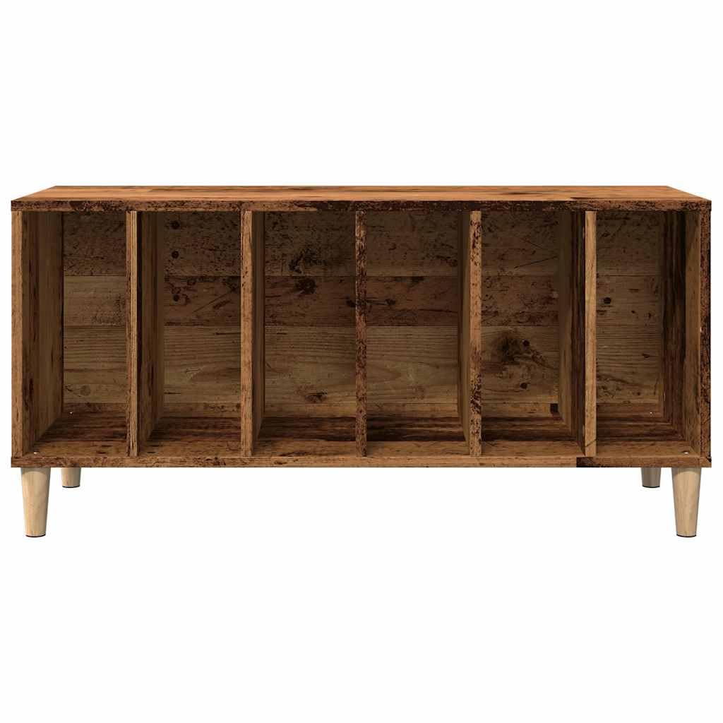 Hothingwell Szafka na płyty Old Wood 100x38x48 cm Drewno Inżynieryjne | Wytrzymały blat do gramofonu, wielokrotnego użytku szafka pod telewizor lub biurko, stabilne drewniane nogi