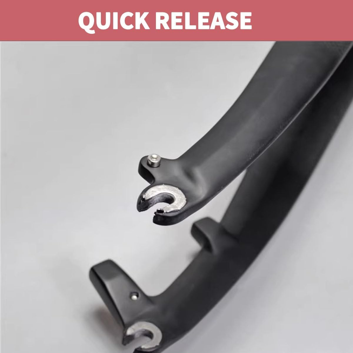 700C Carbon Fiber Road Bike Front Fork 1-1/2" Tapered Tube Travel Bike Front Fork Quick Release 100mm Disc Brake Rigid Fork