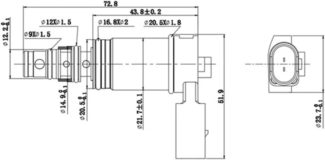 Car Electronic Universal Compressor Control Valve Compatible With VW Sagitar Golf PXE14 PXE16 1K0820808B