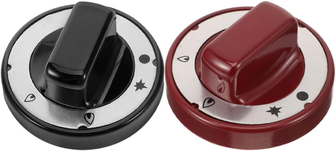 2pcs Stove Replacement Knobs with High-temperature Resistant Colored Dial for Gas Cooktop and Oven Control, Cooker Burner Parts for Kitchen Appliance