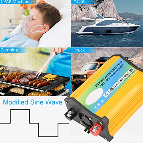 Inversor de Onda Senoidal Modificada de 300 w, Inversor de Carro Dc 12 V a Ac 220 V, Inversor de Car