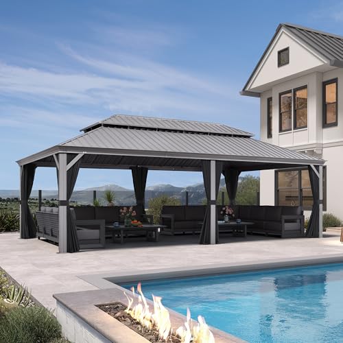 PURPLE LEAF 14' x 24' Hardtop Gazebo