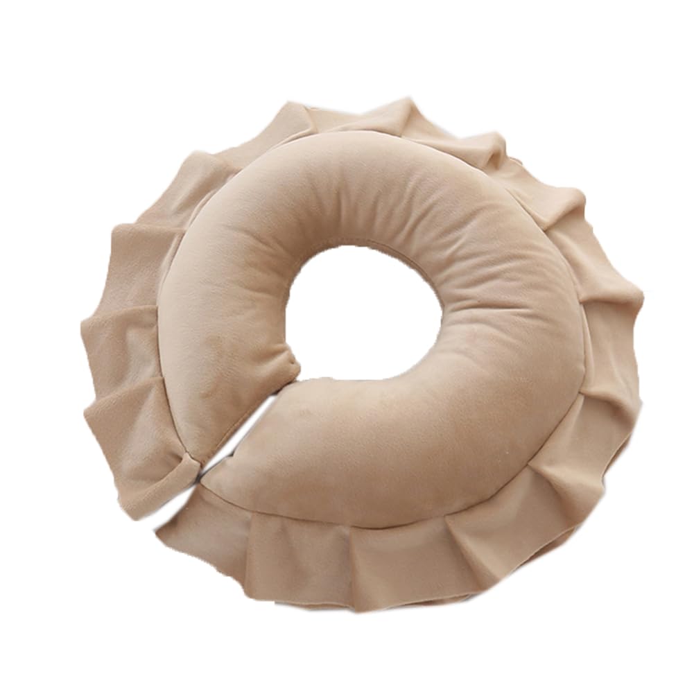 Beauty Salon Massage Head Pillow U Shaped Head Pillow Memory Foam Face Down Massage Pillow Soft Face Cradle Cushion (Dark Orange)