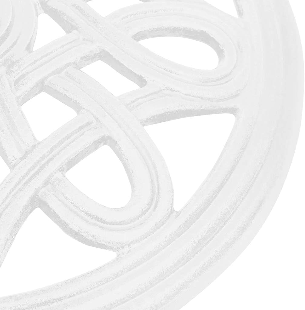 vidaXL Umbrella Base White Cast Iron 15.7 in x 12.6 in Decorative Design
