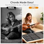 Ultimate Ukulele Practice Mat Ukulele Chord Chart 80x40cm Rubber Practice Guide – Chords, Intervals & Diatonic Progressions for Beginners & Pros