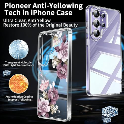 Image of Elzzi Magnetic Magsafe for Samsung S26 Ultra Case, Upgraded [Full Camera Protection] [Compatible with Magsafe] [Translucent Matte] Shockproof Protective Phone Case for Men & Women