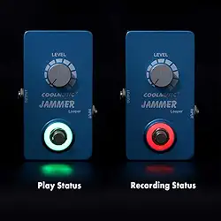 COOLMUSIC Pedal Looper A-LP01 Jammer para Guitarra Elétrica Baixo 10 Minutos de Looping Unlimited Overdubs