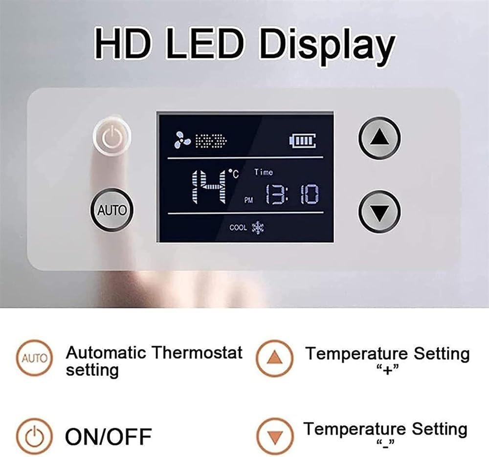 Portable Insulin Fridge Car Medicine Refrigerator Box with LED Display Car Refrigerator Rechargeable Diabetic Refrigerated Medicine Box for Car Travel Home