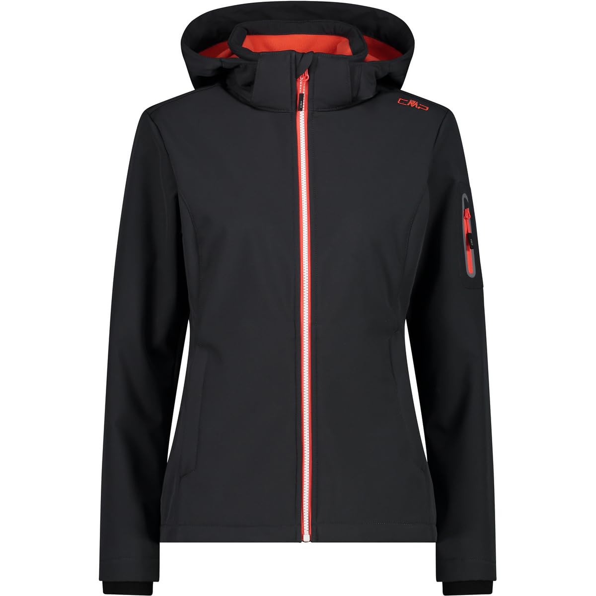 CMP - Woman Jacket Zip Hood, Anthracite-Poppy, XXXL