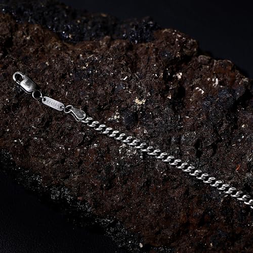 Sector No Limits Bracciale Uomo In Argento 925‰ Rodiato Con Catena Grumetta, Collezione Silver Collection - SAXY04 - 6