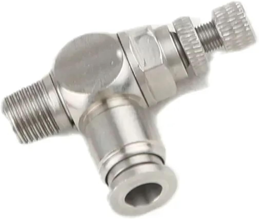 1PCS 304 Pneumatic Fitting SL6-M5 1/8"-6mm Throttle Valve Pressure Reduce Control regulating SL10-02 SL6-01 SL8-01 SL6-02(Color:SL8-03)