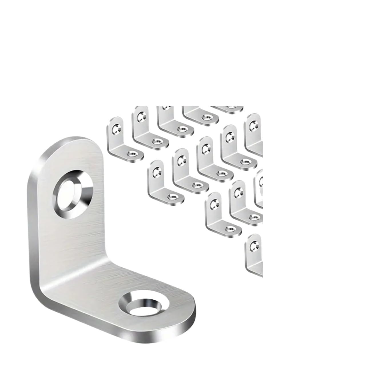 10/20/40pcs Stainless Steel L Brackets - Small Right Angle Corner Brace for Shelves, Wood Furniture, Chair，Furniture Accessories(20PC)