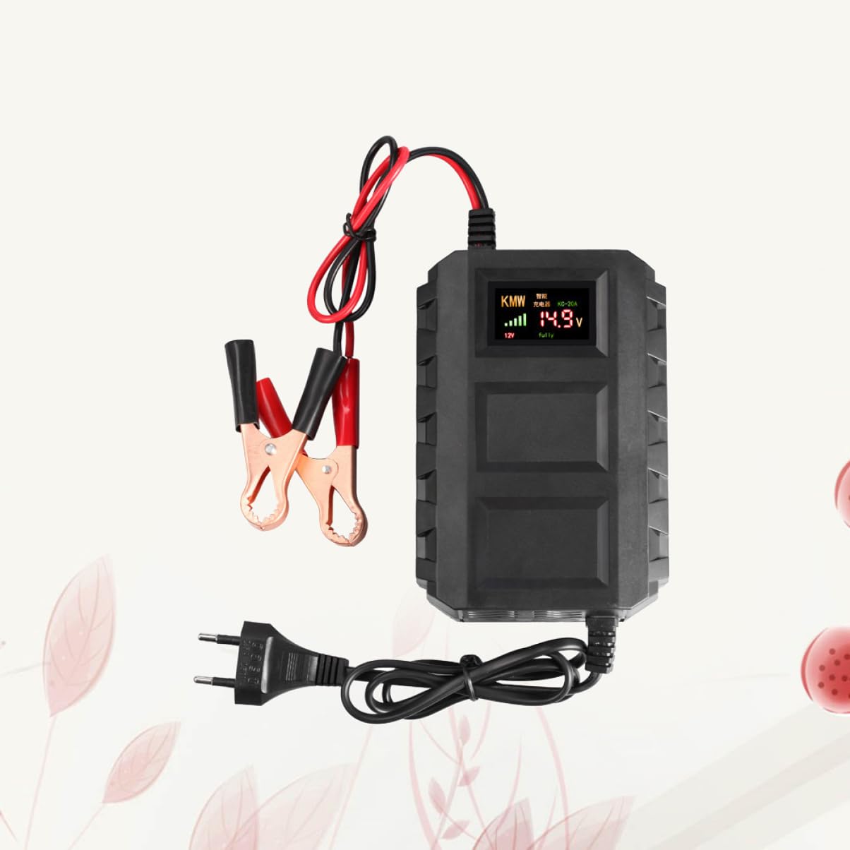 UKCOCO 20a Chargeur De Batterie Pour Moto Et Automobile Chargeur De Batterie Au Plomb-acide Avec Prise Européenne