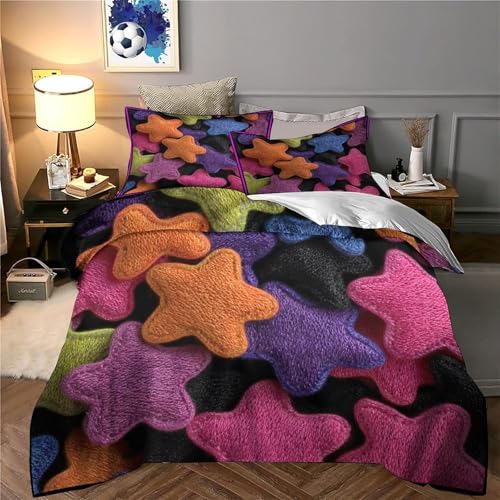 Ensemble de literie microfibre 3D anti-décoloration lit Super King 260x220cm - 6