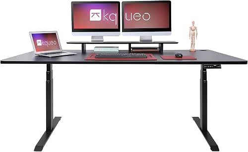 KQUEO Bureau Assis Debout électrique - Plateau 200x100 cm, 2