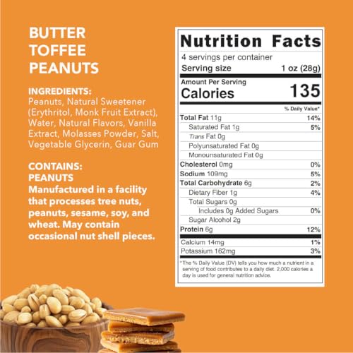 Image of Earthside Farms Candied Nuts Variety Pack, 6 Count 4oz Resealable Snack Bags, Banana Bread Walnuts, Coconut Caramel Cashews, Maple Cinnamon Pecans, Orange Ginger Almonds, Butter Toffee Peanuts & Blueberry Vanilla Cashews, Keto Friendly, Vegan, Gluten Free, No Sugar Added