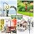 FEED GARDEN 76'' Bird Feeder Pole, Heavy Duty Shepherds Hooks for Outdoor with 7-Prong Base, Adjustable Shepherds Hook for Hummingbird Feeder, Lanterns, Plants, Wedding Decor (1 Pack)
