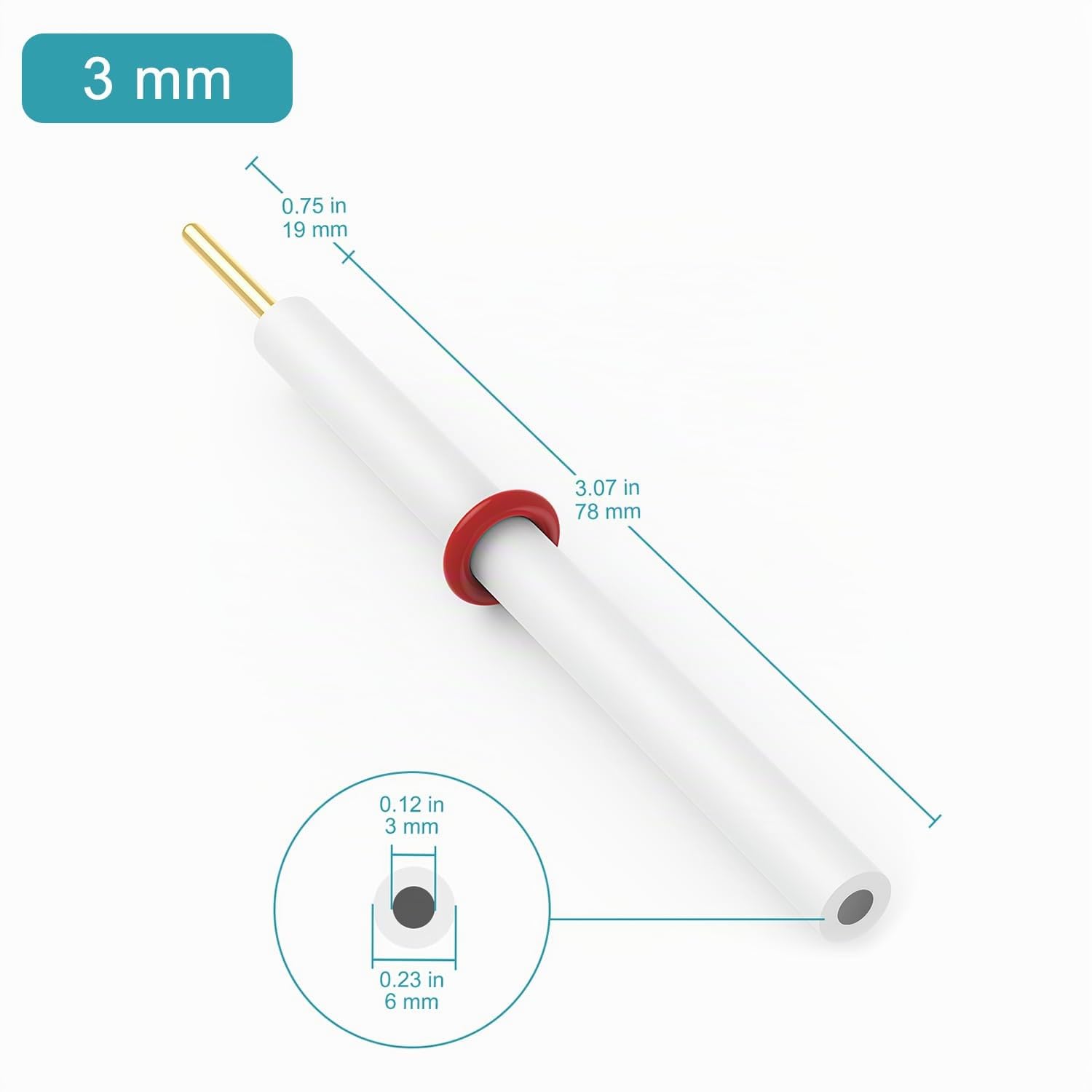 stonylab Elettrodo a Disco con Disco in Carbonio Vetroso da 3 mm di Diametro, Testato GDMS per Elettrochimica