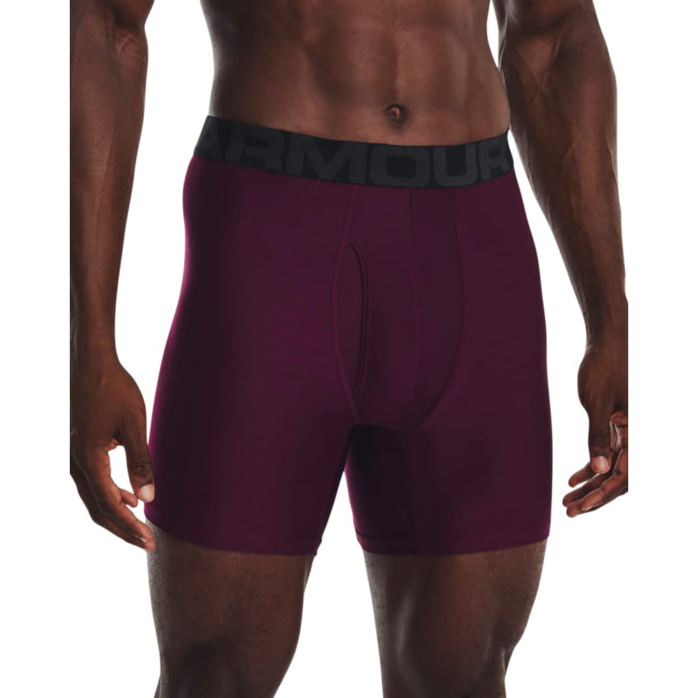Under Armour Men's Tech 1-Pack Boxer Brief, 6" Inseam, All-Day Comfort & Ultra-Soft