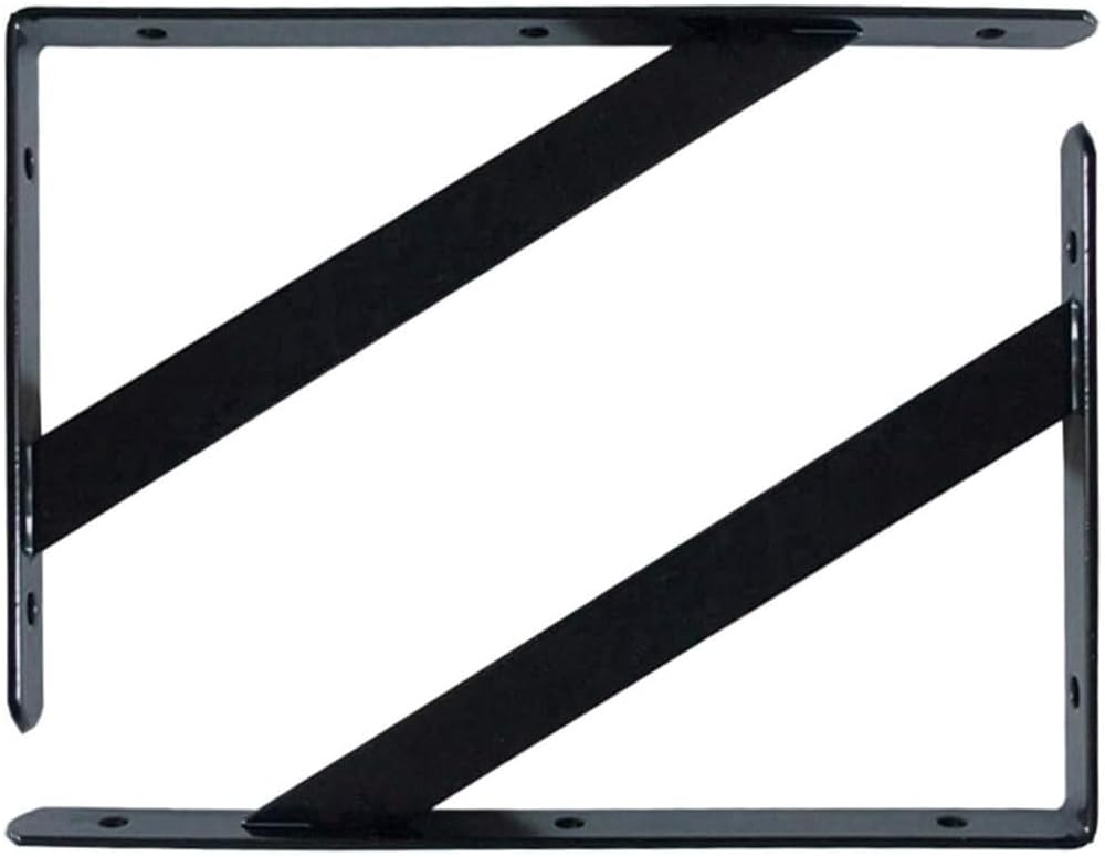 Shelf Brackets,Brackets,Metal Wrought Iron Paint Tripod Rack Bracket high Load-Bearing Right-Angle Bracket(Black,150 * 95 mm)