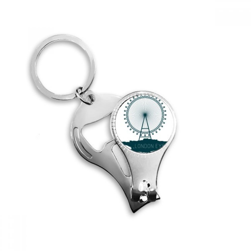 Ouvre-bouteille porte-clés London Eye Royaume-Uni résout vos imprévus avec coupe-ongles métal