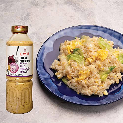 Image of [KEWPIE] Onion Dressing with Garlic | Bold and Distinctive Flavors, Versatile, Addictive Taste | Trusted Brand for Home and Professional Chefs (16.9OZ x 1 Bottle)