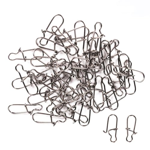 100 clips de conexión rápida de acero inox reforzado miniatura 7