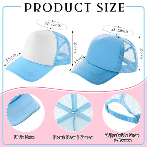 Image of 40 Pack Sublimation Blank Trucker Hat Bulk Wholesale Mesh Baseball Cap for Women Men DIY Hat Bar Party