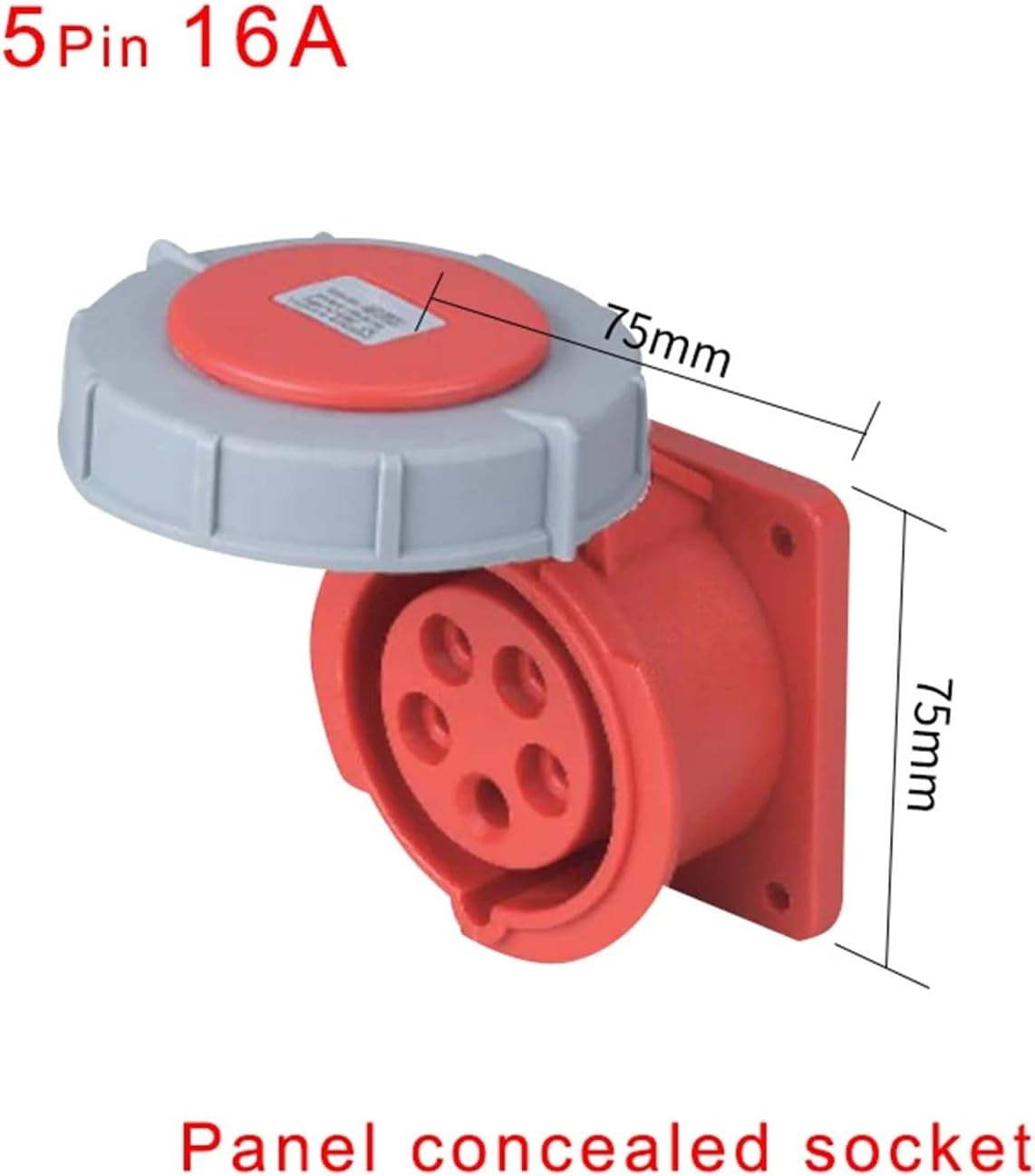Industrial plug connector 3-pin 4-pin 5-pin 16A/32A socket integrated(XM-3152)