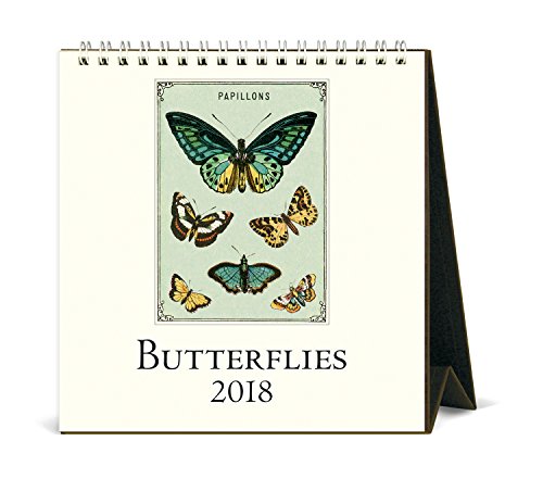 Cavallini Papers & Co 2018 Butterflies Desk Calendar