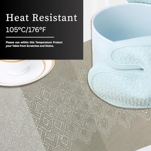 Image of Amazon Brand - Umi PVC Vinyl Multi Wave Design Placemat ST10002TH - Heat Resistant, Wipe Clean, Anti-Skid Table Mats for Dining Table, KitchenHome Decor (30x45 CM Multi Set of 6)