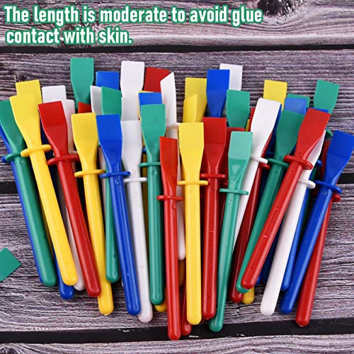 Wxj13 50 Pcs Glue Spreaders,Colored Plastic Glue Smear Sticks Applicator Glue Scrapers,Glue Roller #TOP4