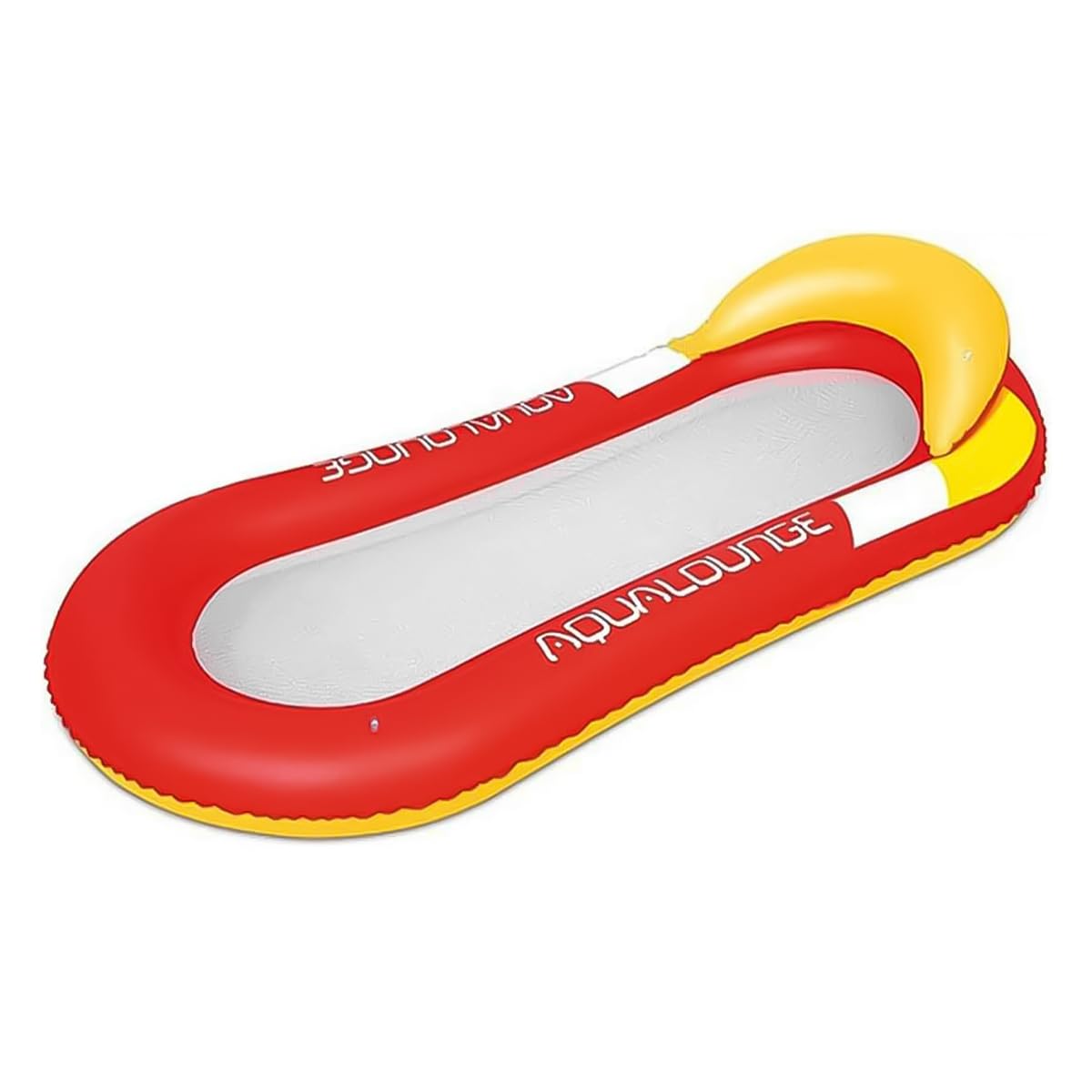Hsthe Sea Inflatable Water Hammock Swimming Bed Pool Hammock with Mesh Lounge Chair Pool Lounge(Red)