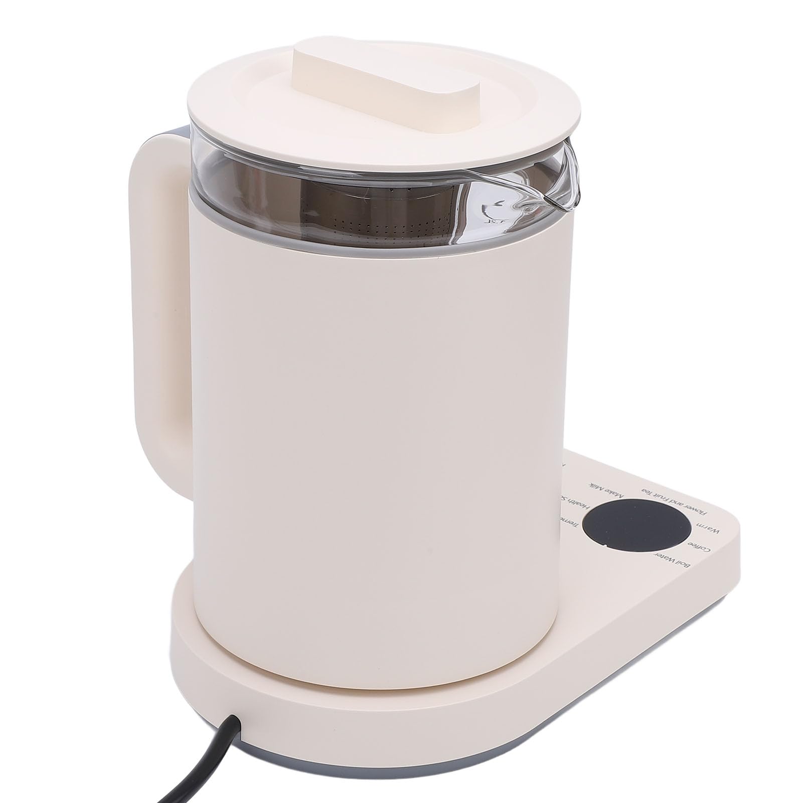 TEtera Elettrica, Trasparente Dedica Ad Alta Temperatura Resistente Alla Temperatura da 1,2 Litri di Vetro Produttore Intelligente Produttore di Protezione a Secco (Spina europea 220V)