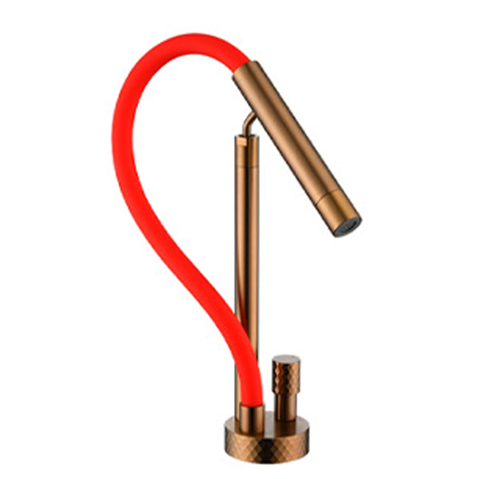 JRUIA Brushed Gold And Orange Kitchen Faucet, 360° Arbitrary Adjustment Bathroom Sink Faucet, Four Water Outlet Modes,B