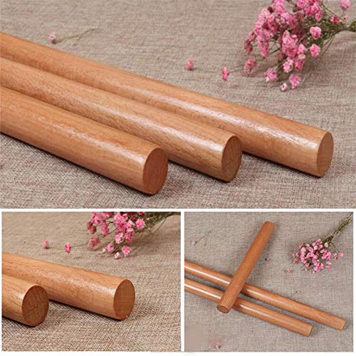 Rodillo de madera para hornear, rodillo de repostería en relieve para manualidades de pasteles, herramienta de cocina ideal para enrollar fondant y masa, opciones de 16/30/40 cm