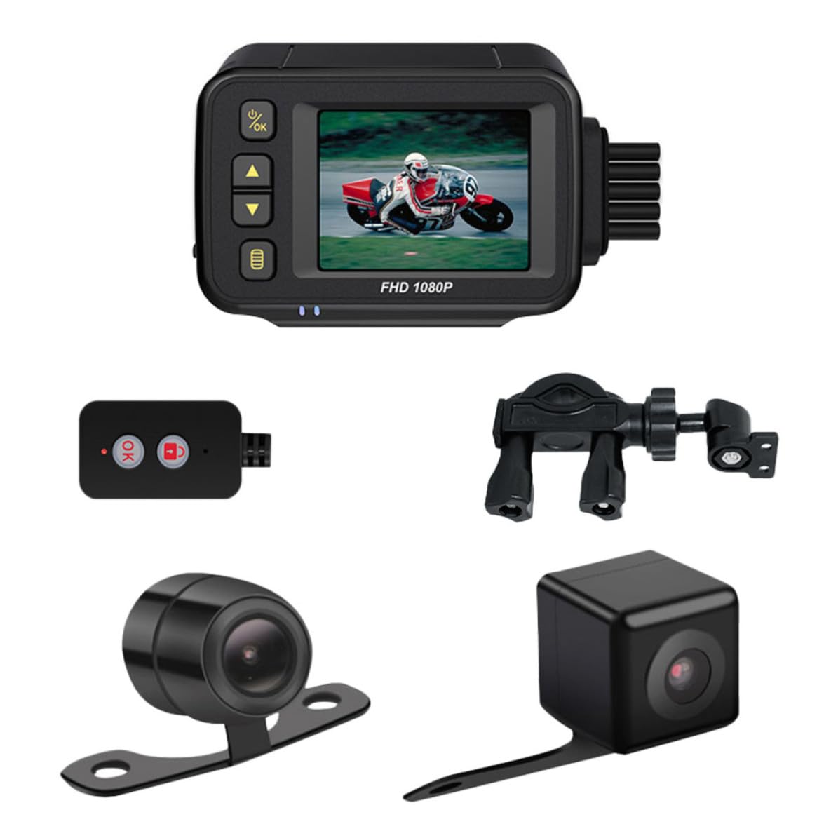 Motorrad Dashcam Ip67 Kunststoff mit Stereo Sensor und Speicher