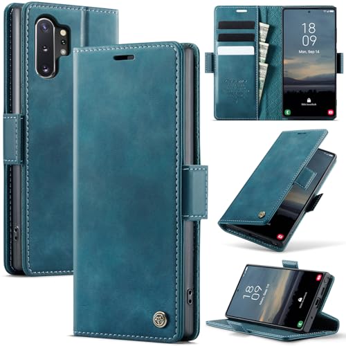 Cracedily Coque pour Samsung Galaxy Note 10 Plus Pochette, Housse en Cuir PU Premium, Etui à Rabat, Pochette de Portefeuille, Antichoc, RFID Blocage Étui de...