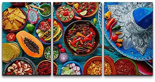 wall26 Canvas Print Wall Art Set Mexican Inspired Food Variety Food Cultural Photography Realism Rustic Landscape Colorful Multicolor Ultra for Living Room, Bedroom, Office - 16"x24"x3 wall26 Canvas Print Wall Art Set Mexican Inspired Food Variety Food Cultural Photography Realism Rustic Landscape Colorful Multicolor Ultra for Living Room, Bedroom, Office - 16"x24"x3