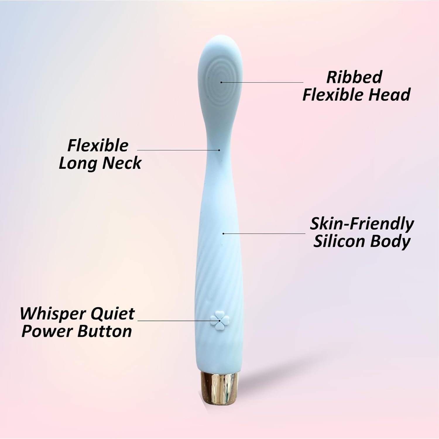 Elosnoc Waterproof Massager Flexible Full Body Electric 10 Speeds Waterproof Massager with Flexible Neck | Customized Relaxation - Ergonomic Design for Comfortable Handling (SKY BLUE) 6 514ARsStWLL. SL1500