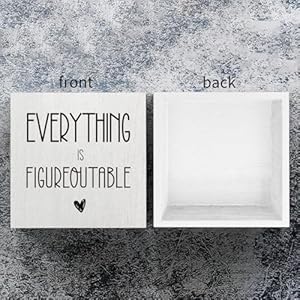 Mmiisheeverythingisfigureoutablewoodenboxsigndecorativeinspirationalfarmhousewoodboxsignhomeofficedecormotivationalgiftrusticsquaredeskdecorsignforshelf5x5inches Urban Country Home Decor Mmiishe everything is figureoutable wooden box sign decorative inspirational farmhouse wood box sign home office decor motivational gift rustic square desk decor sign for shelf 5 x 5 inches urban country home decor