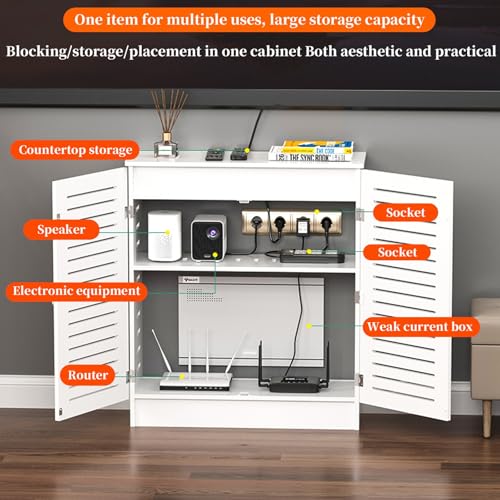 Boîtier dérivation routeur WiFi pour cacher les câbles et protéger la box - 7