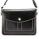 Dteck(TM) Universal Cube Pattern PU Leather Cross-Body Pouch/Purse[Shoulder Strap ][Card Slots]for Apple iPhone 6/6Plus,Samsung Galaxy S6/S6 Edge and other Phones Under 6.3 inches (3 Horizontal Black)