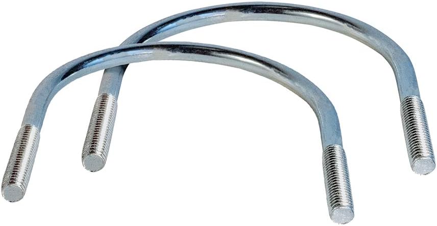 Highcraft CVT-HF0438-10 U-Bolt Pipe Clamp, Electro Galvanized Steel, 4 in. 10 Pack Chrome