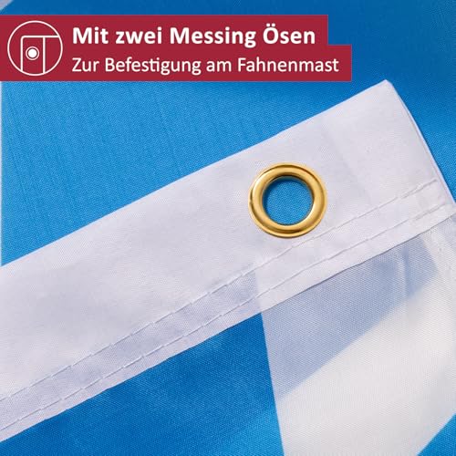 Aricona Bayern Flagge 60x90cm klein - wetterbeständige Fahne mit Messingösen, 100% Polyester, robuste Doppelnaht & in lebendigen Farben - ideal für Flaggen-Liebhaber