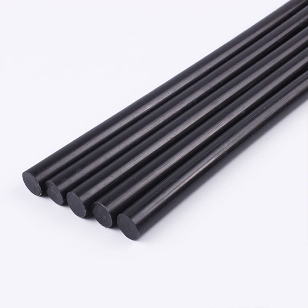 10 szt. przemysłowy silikonowy pręt o wysokiej lepkości, 11 mm, klej w sztyfcie, temperatura topnienia na gorąco, czarny (11 x 300 mm, czarny, 150 stopni)
