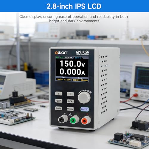 Image of OWON Lab Power Supply (0-150V 0-10A), Programmable Max 500w Constant Power Output with 0.05% high-Precision Voltage and Current Control and Output Enable /Disable Button SPE15105